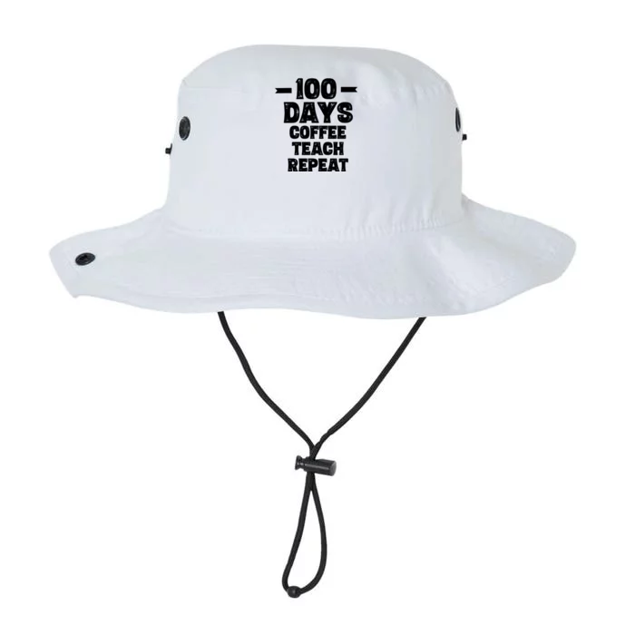 100 Days Coffee Teach Repeat School Funny Gift Teacher Gift Idea Gift Legacy Cool Fit Booney Bucket Hat