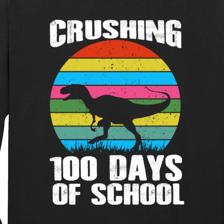 100 Days & Crushing It 100th Day Of School Monster Truck Long Sleeve Shirt