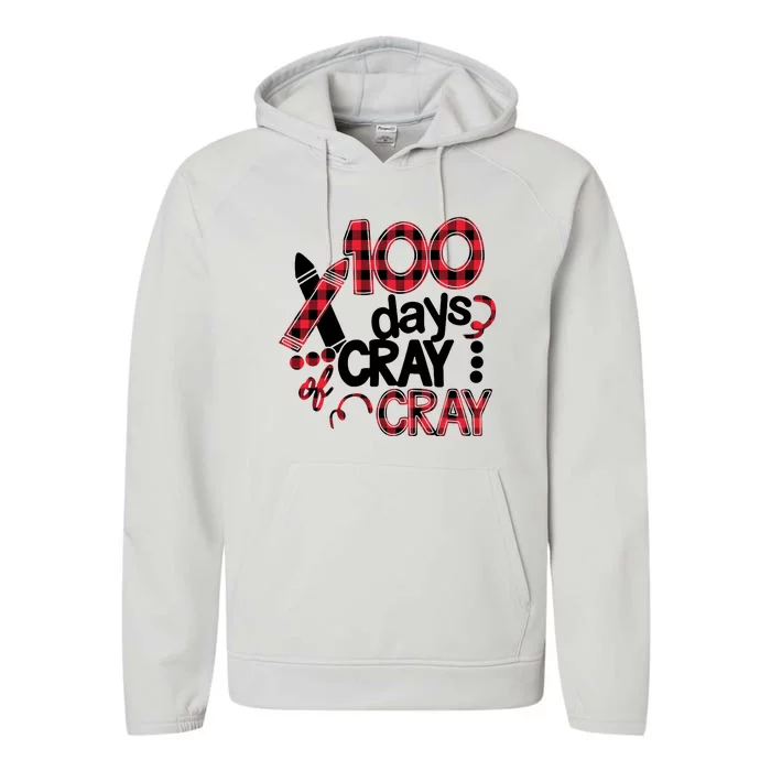 100 Days Cray Cray 100th Days School Performance Fleece Hoodie