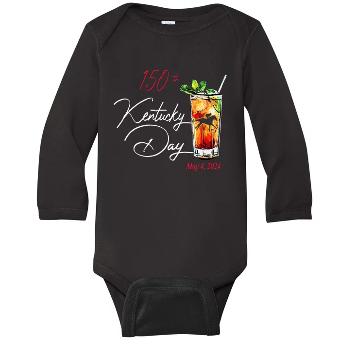 150th Derby Day Horse Racing Kentucky Baby Long Sleeve Bodysuit