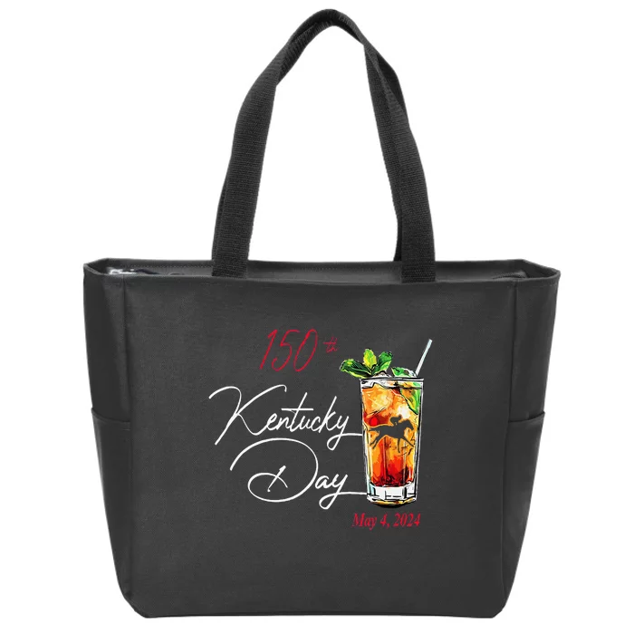 150th Derby Day Horse Racing Kentucky Zip Tote Bag