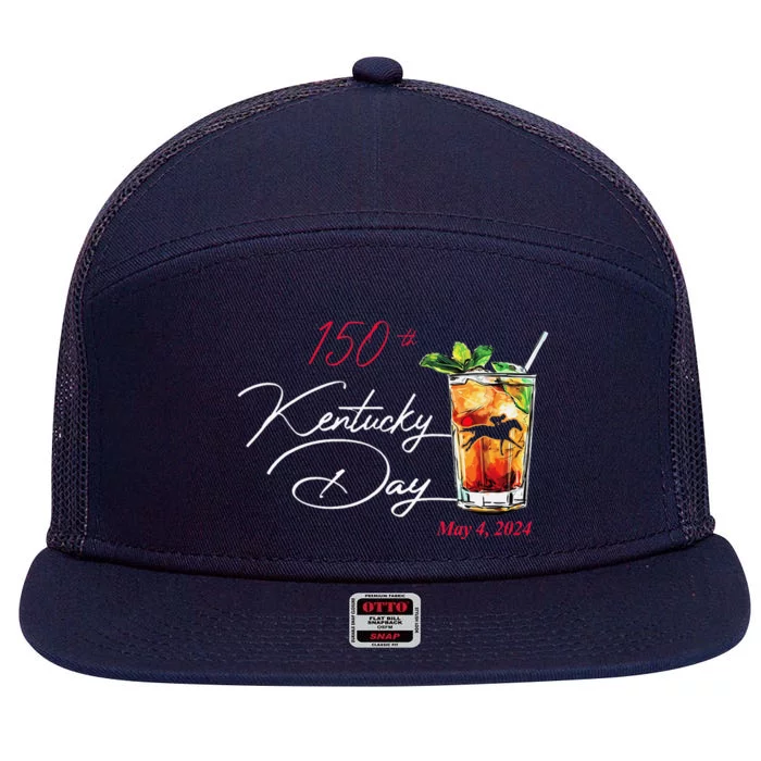 150th Derby Day Horse Racing 7 Panel Mesh Trucker Snapback Hat