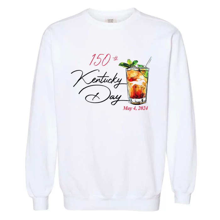 150th Derby Day Horse Racing Garment-Dyed Sweatshirt