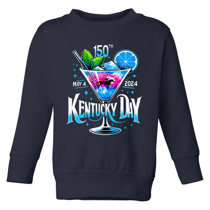 150th Derby Day 2024 Horse Racing Fascinator Toddler Sweatshirt