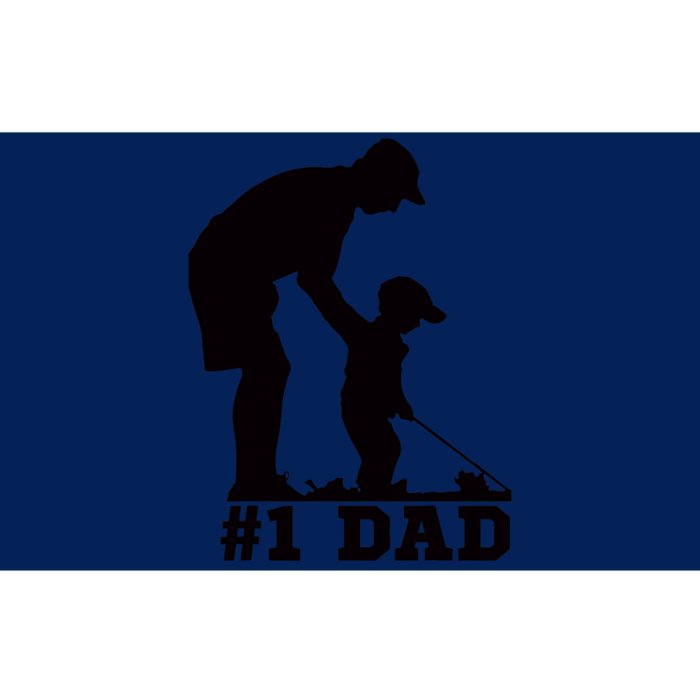 #1 Dad Golfing Golf Fathers Day Father Son Tee Bumper Sticker