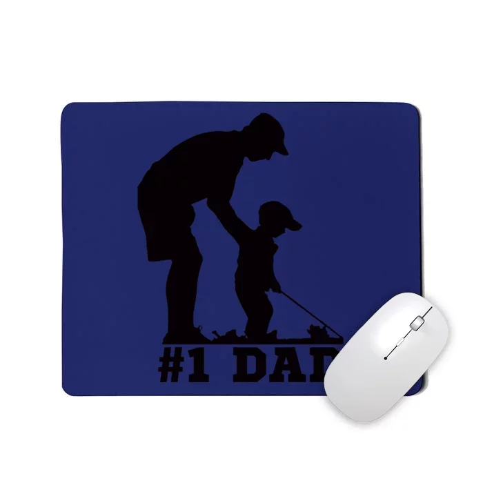 #1 Dad Golfing Golf Fathers Day Father Son Tee Mousepad