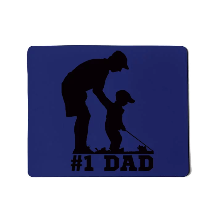 #1 Dad Golfing Golf Fathers Day Father Son Tee Mousepad