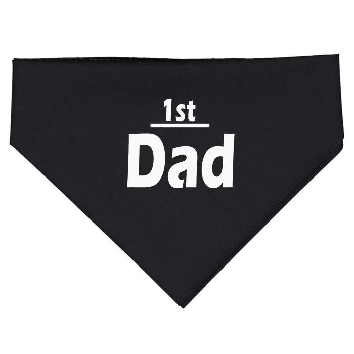 1st Dad Gift Father Funny USA-Made Doggie Bandana