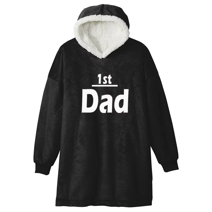 1st Dad Gift Father Funny Hooded Wearable Blanket