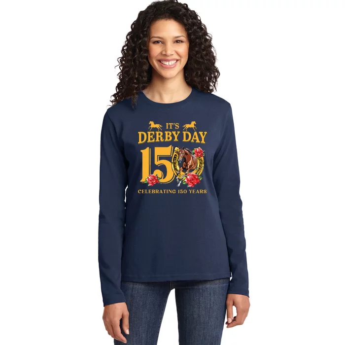 150th Derby Horse Racing ItS Derby Day Ladies Long Sleeve Shirt