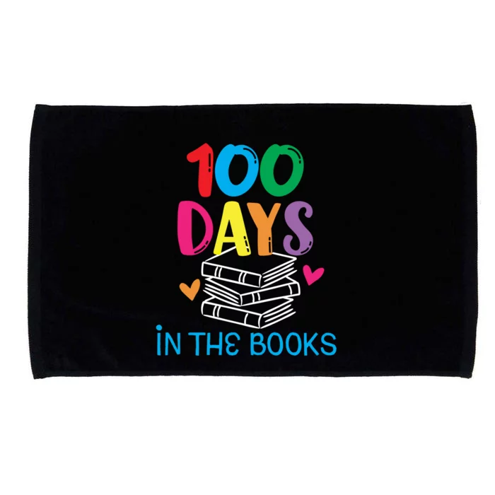 100 Days In The Books Gift Book Lover English Reading Teacher Gift Microfiber Hand Towel