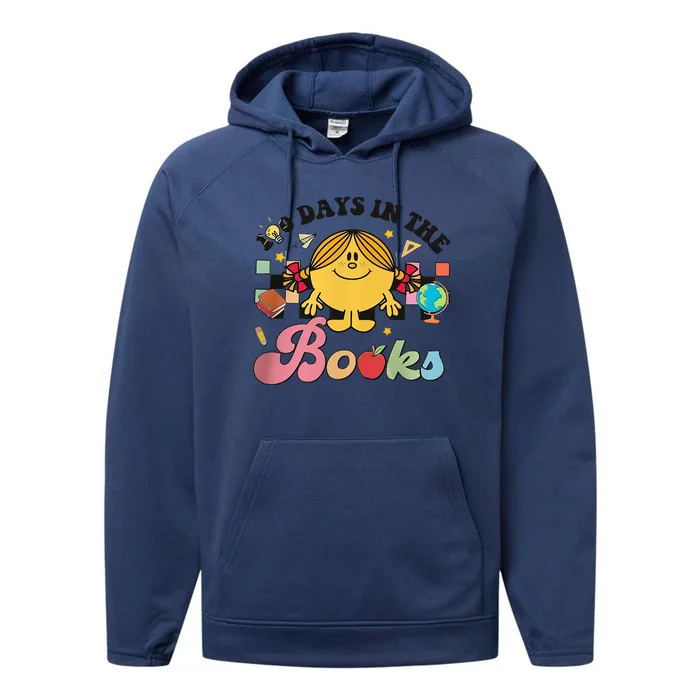 100 Days In The Books Little Miss Sunshine 100th Days Of School Performance Fleece Hoodie