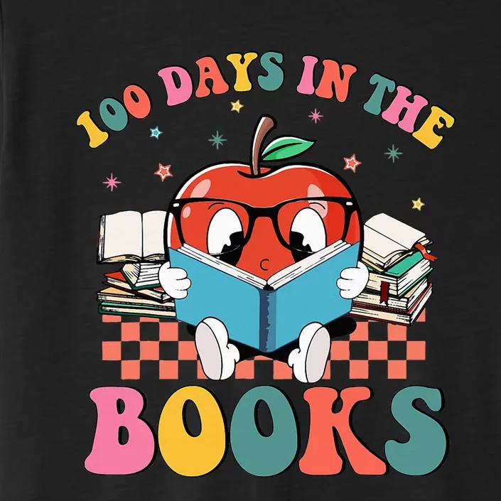 100 Days In The Books Reading Teacher ChromaSoft Performance T-Shirt