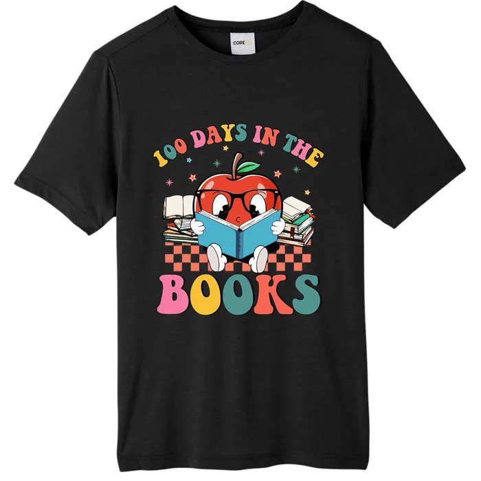 100 Days In The Books Reading Teacher ChromaSoft Performance T-Shirt