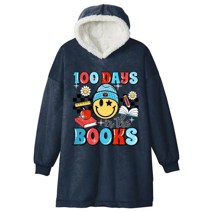 100 Days In Books 100 Days Of School Gift Hooded Wearable Blanket