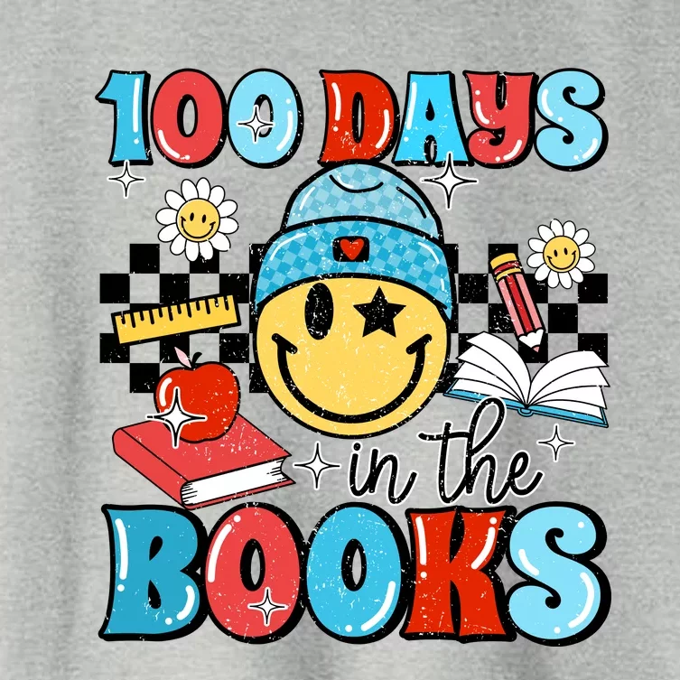 100 Days In Books 100 Days Of School Gift Women's Crop Top Tee