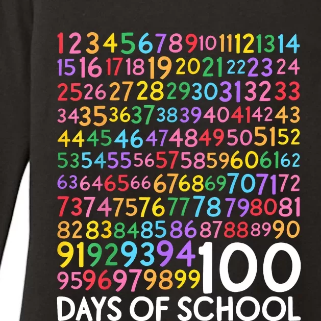 100 Days Math Numbers Celebrate 100th Day Of School Womens CVC Long Sleeve Shirt