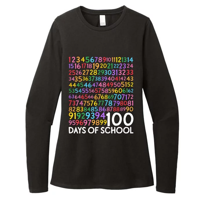 100 Days Math Numbers Celebrate 100th Day Of School Womens CVC Long Sleeve Shirt