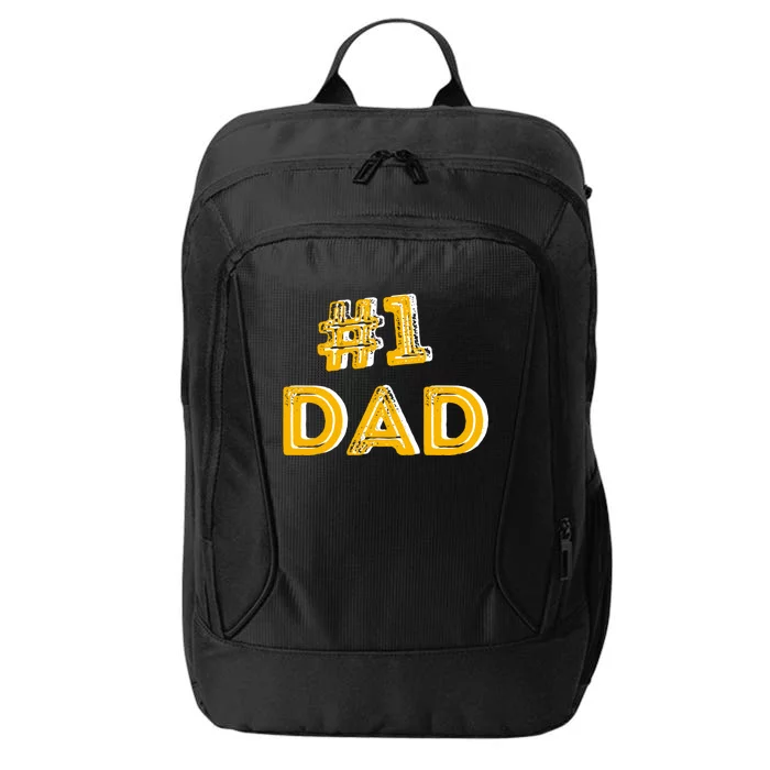 #1 Dad Number One Fathers Day Gift Family Best Dad Ever Gift City Backpack