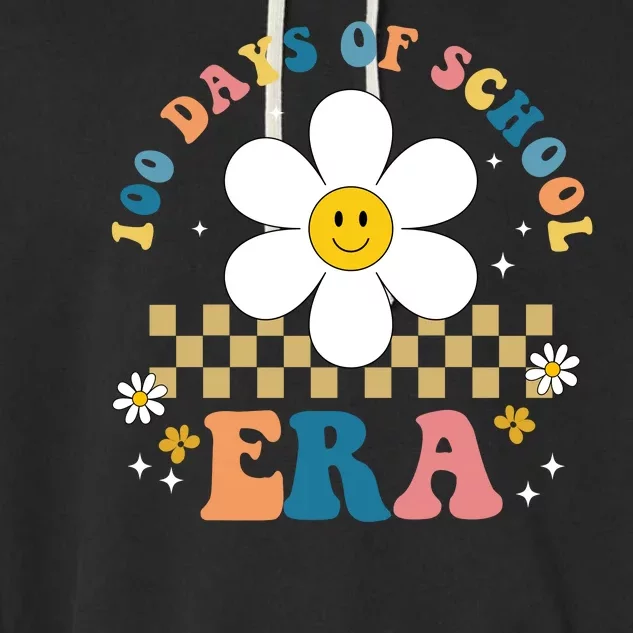 100 Days Of School Era Sunflower Cute Garment-Dyed Fleece Hoodie