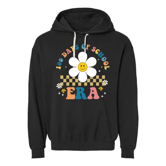 100 Days Of School Era Sunflower Cute Garment-Dyed Fleece Hoodie