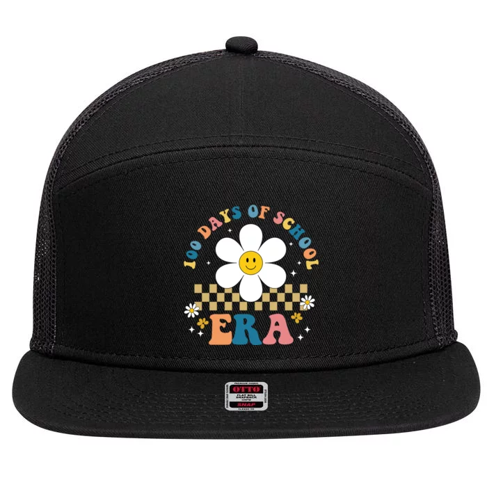 100 Days Of School Era Sunflower Cute 7 Panel Mesh Trucker Snapback Hat