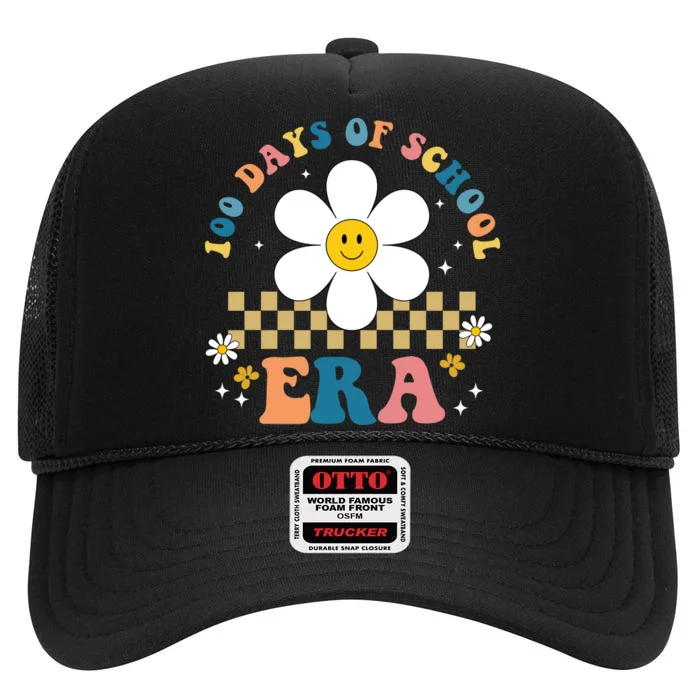 100 Days Of School Era Sunflower Cute High Crown Mesh Trucker Hat