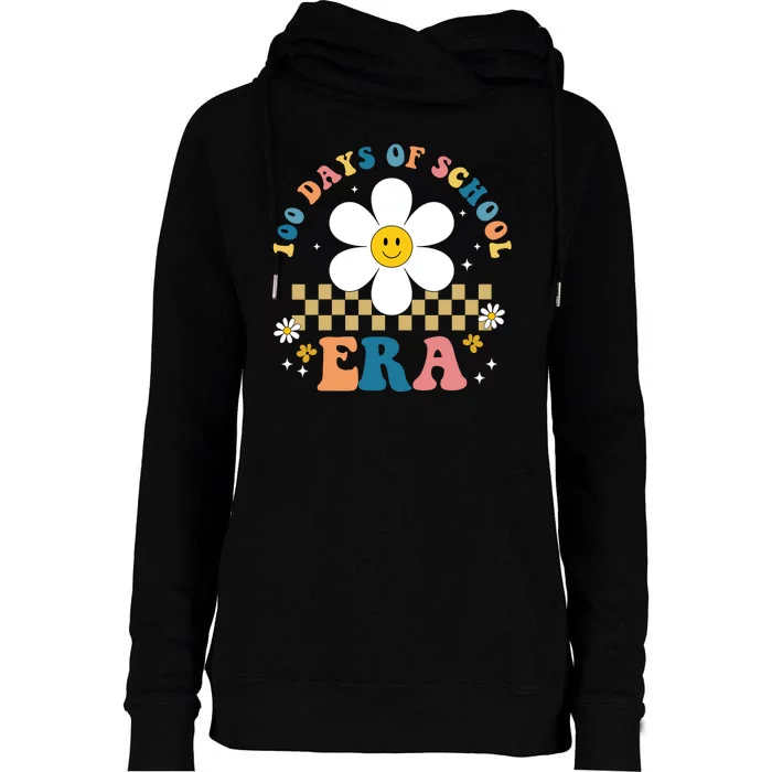 100 Days Of School Era Sunflower Cute Womens Funnel Neck Pullover Hood