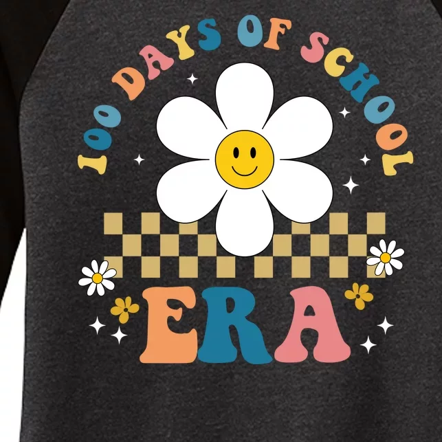 100 Days Of School Era Sunflower Cute Women's Tri-Blend 3/4-Sleeve Raglan Shirt