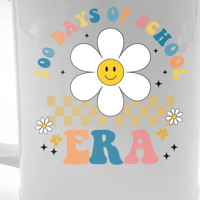 100 Days Of School Era Sunflower Cute Front & Back Beer Stein