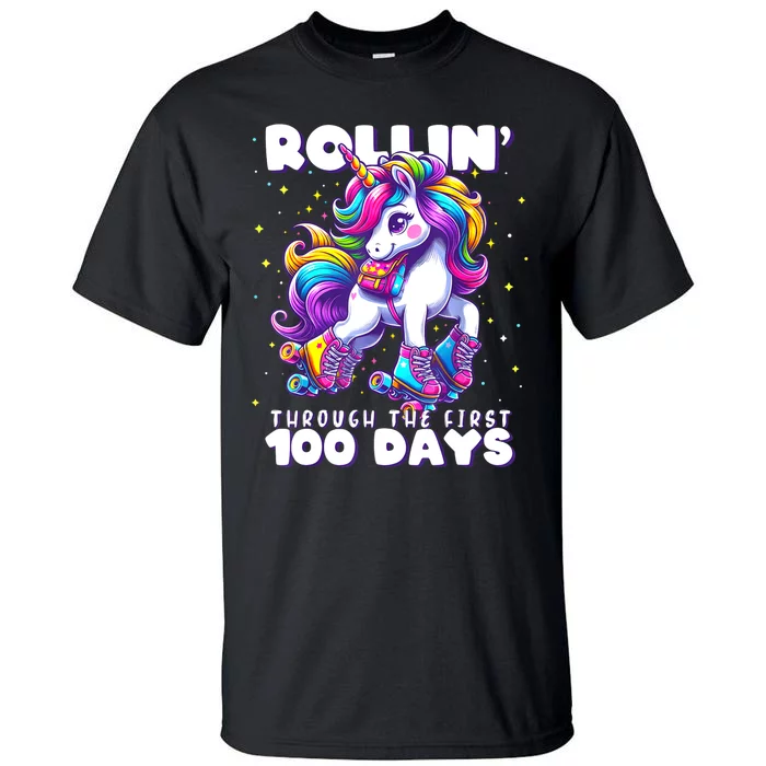 100 Days Of School Teacher 100th Day Unicorn Outfit Tall T-Shirt