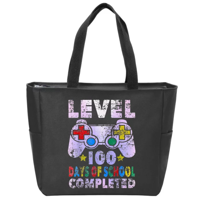 100 Days of School Completed Gamer Gifts  Level Up Gaming Zip Tote Bag