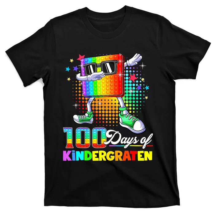 100 Days Of Kindergarten School Teacher 100th Day Pop T-Shirt