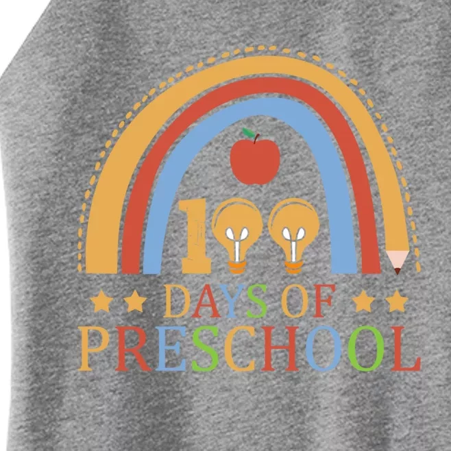 100 Days Of Preschool Nursery School Pencil Student Cute Gift Women’s Perfect Tri Rocker Tank