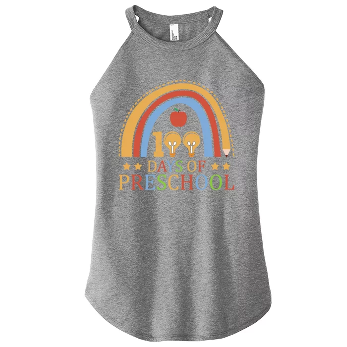 100 Days Of Preschool Nursery School Pencil Student Cute Gift Women’s Perfect Tri Rocker Tank