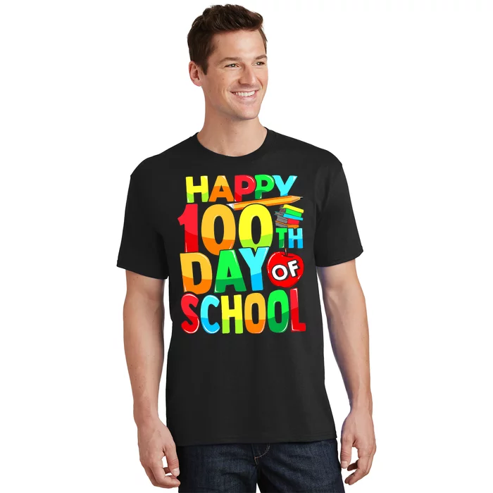 100 Days of School Teachers Girls Boys Happy 100th Day T-Shirt