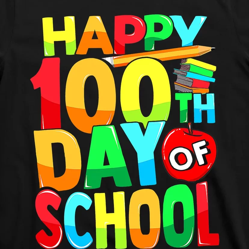 100 Days of School Teachers Girls Boys Happy 100th Day T-Shirt