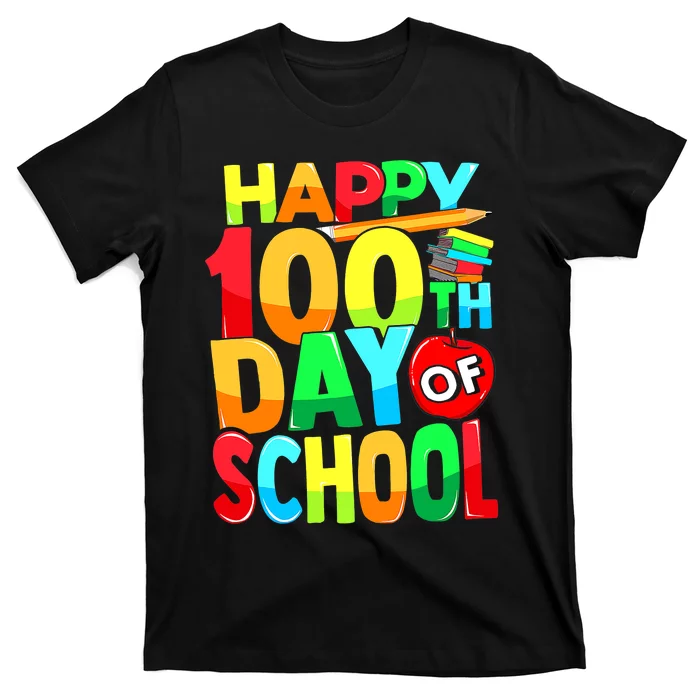 100 Days of School Teachers Girls Boys Happy 100th Day T-Shirt