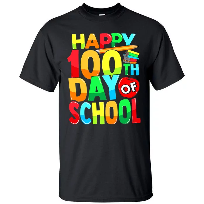 100 Days of School Teachers Girls Boys Happy 100th Day Tall T-Shirt