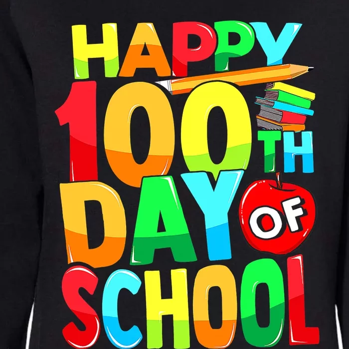 100 Days of School Teachers Girls Boys Happy 100th Day Womens California Wash Sweatshirt