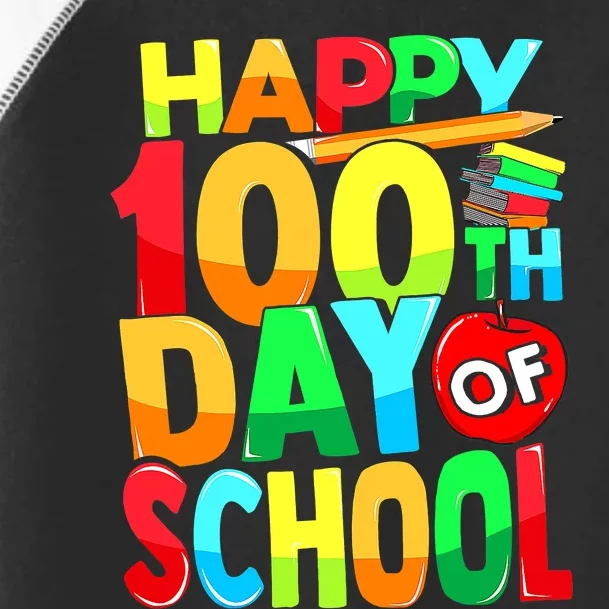 100 Days of School Teachers Girls Boys Happy 100th Day Toddler Fine Jersey T-Shirt