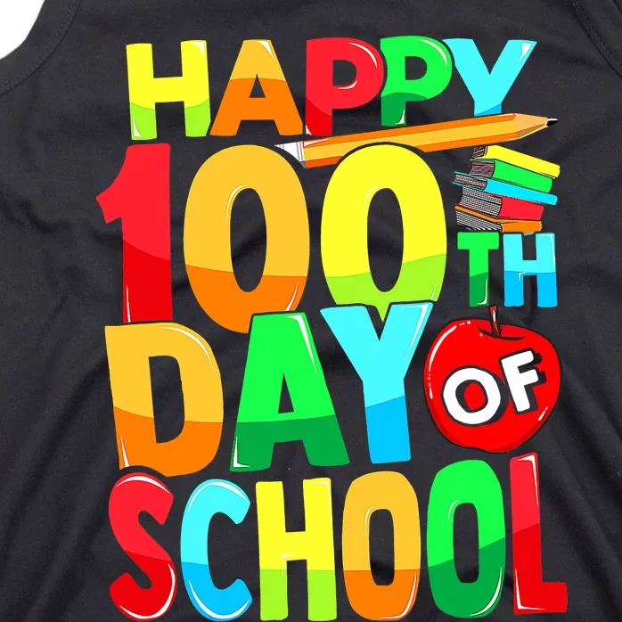 100 Days of School Teachers Girls Boys Happy 100th Day Tank Top