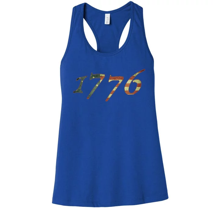 1776 Declaration Of Independence Us Flag Gift Women's Racerback Tank