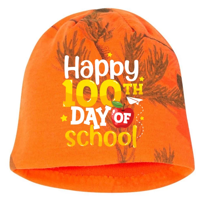 100 Days Of School Teachers Happy 100th Day Of School Gift Kati - Camo Knit Beanie