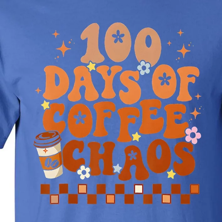 100 Days Of School Coffee Lover 100th Day Of School Teacher Tall T-Shirt