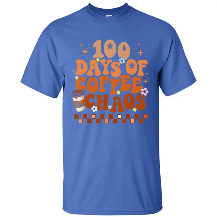 100 Days Of School Coffee Lover 100th Day Of School Teacher Tall T-Shirt