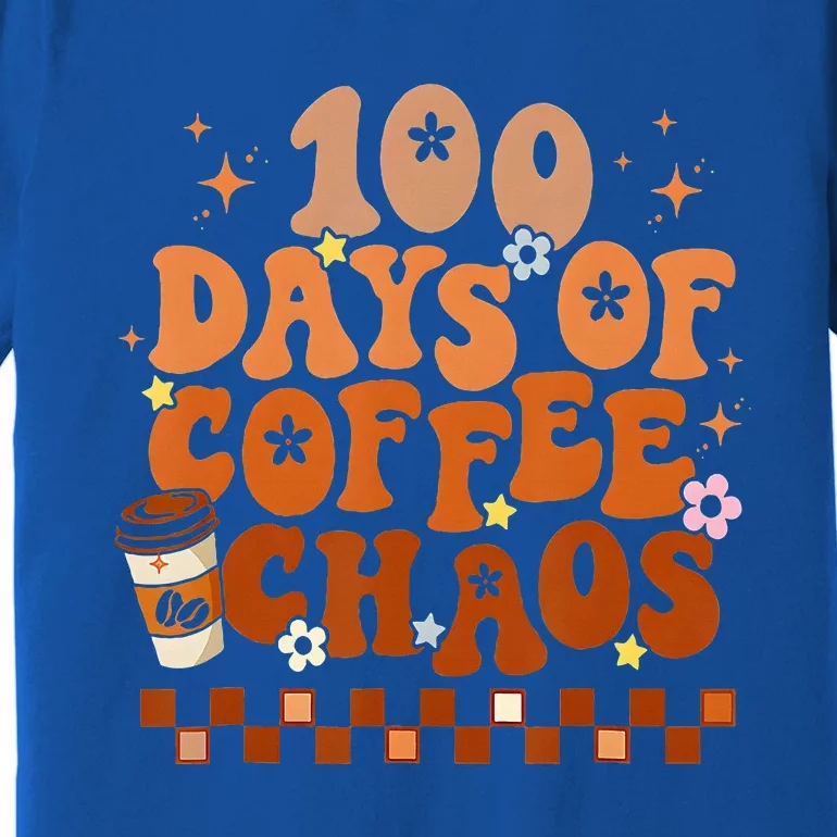 100 Days Of School Coffee Lover 100th Day Of School Teacher Premium T-Shirt