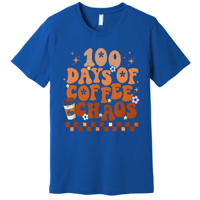 100 Days Of School Coffee Lover 100th Day Of School Teacher Premium T-Shirt