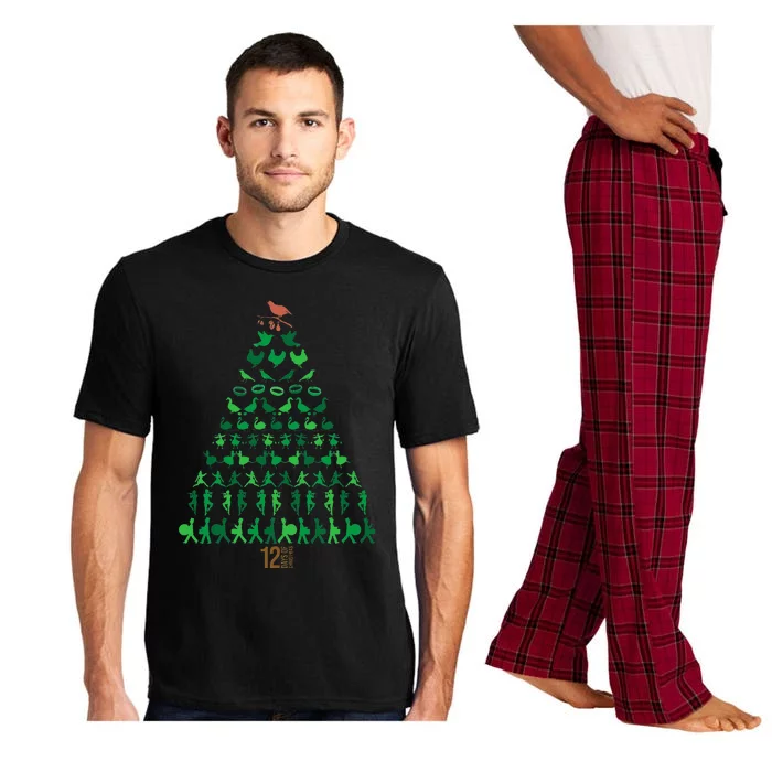 12 Days of Christmas Tree Classic Holiday Pajama Set