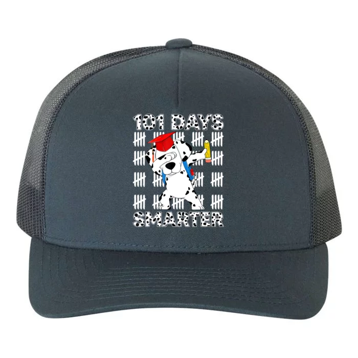 101 Days Of School Dalmatian Dog 100 Days Smarter Teacher Yupoong Adult 5-Panel Trucker Hat